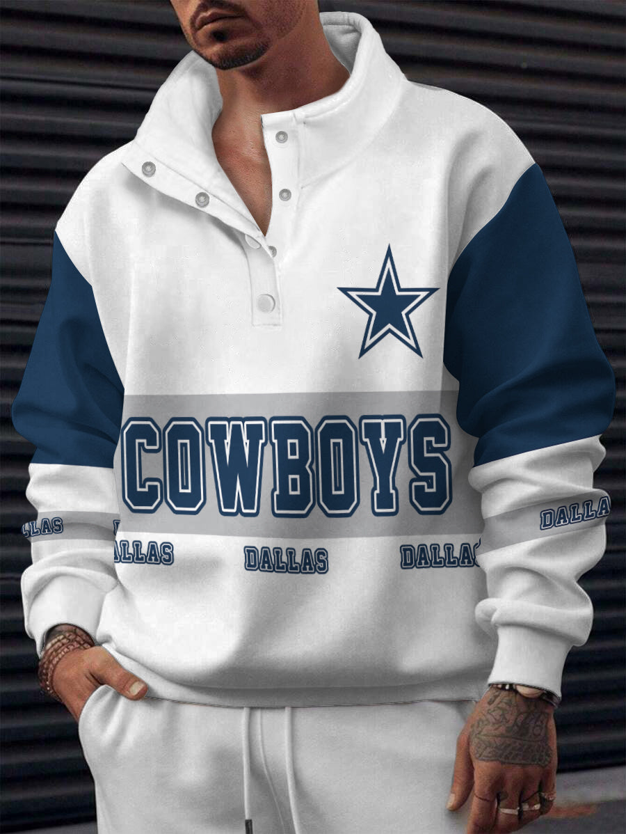 Dallas Cowboys Casual Colorful Stand Collar Sweatshirt AZBTSCSW000198