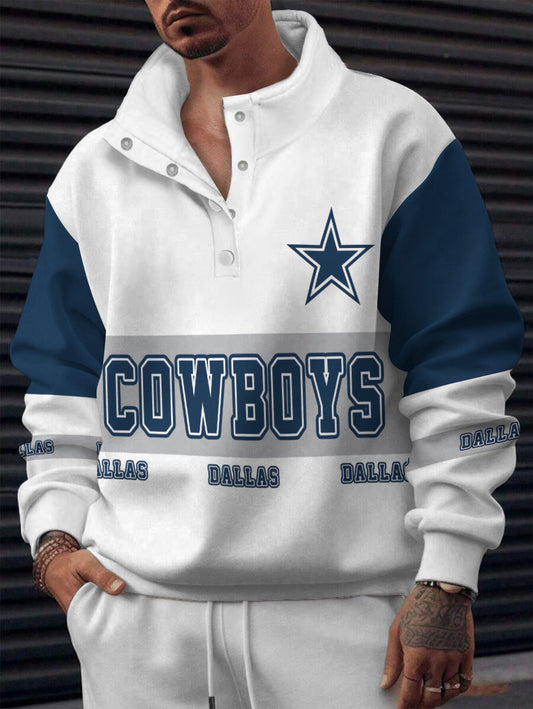 Dallas Cowboys Casual Colorful Stand Collar Sweatshirt AZBTSCSW000198