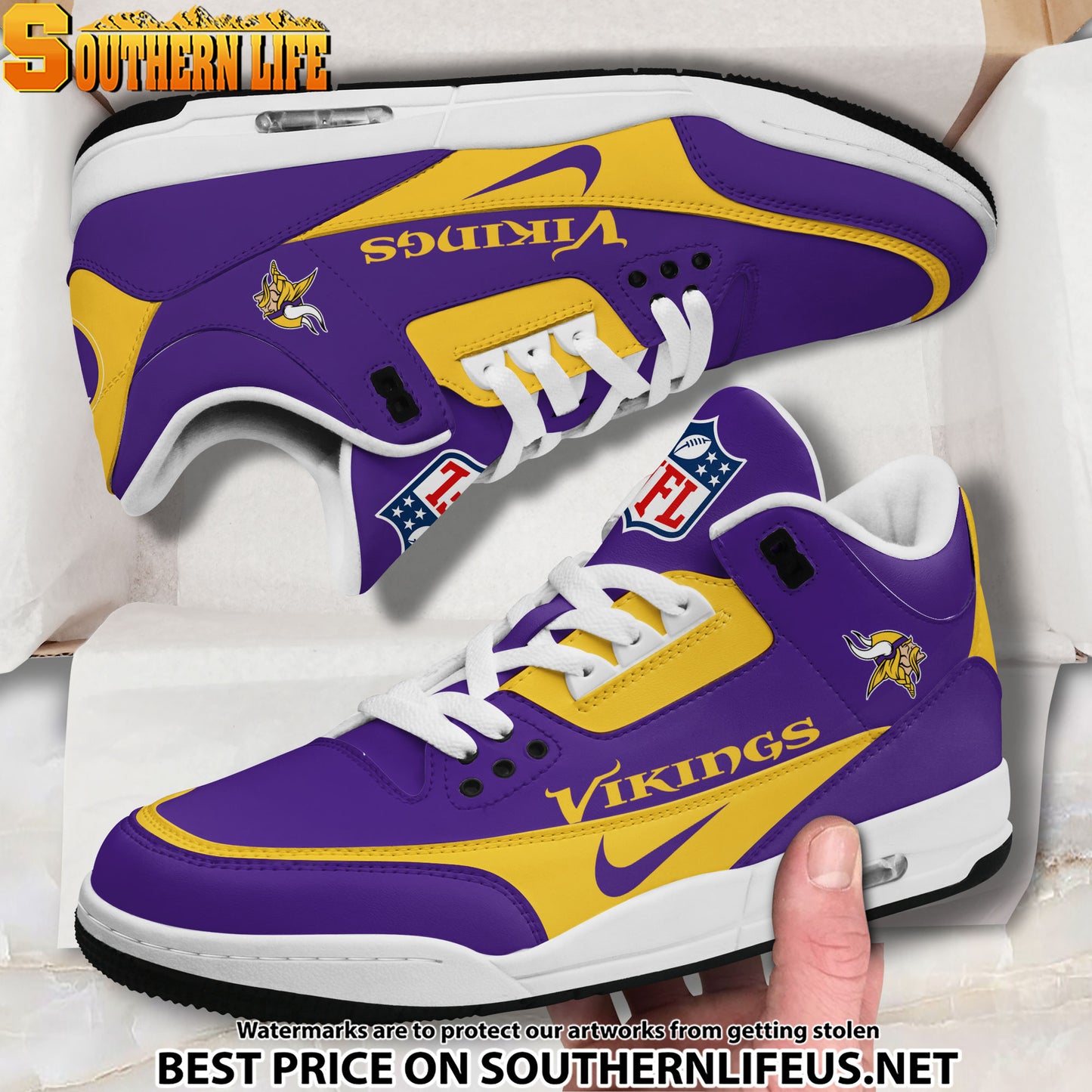 Minnesota Vikings JD3 New Sport Football Sneakers AZBTAJ3000282