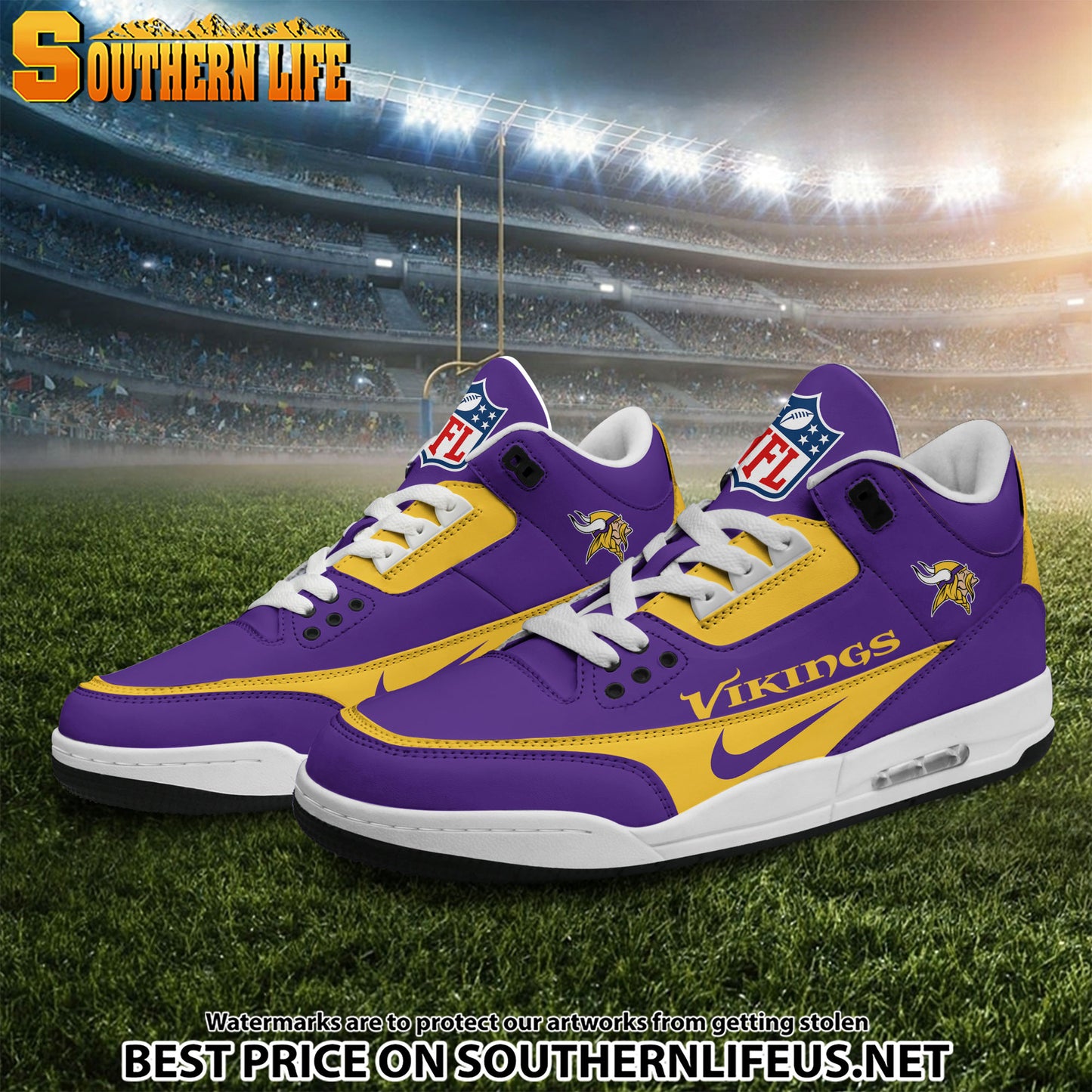 Minnesota Vikings JD3 New Sport Football Sneakers AZBTAJ3000282