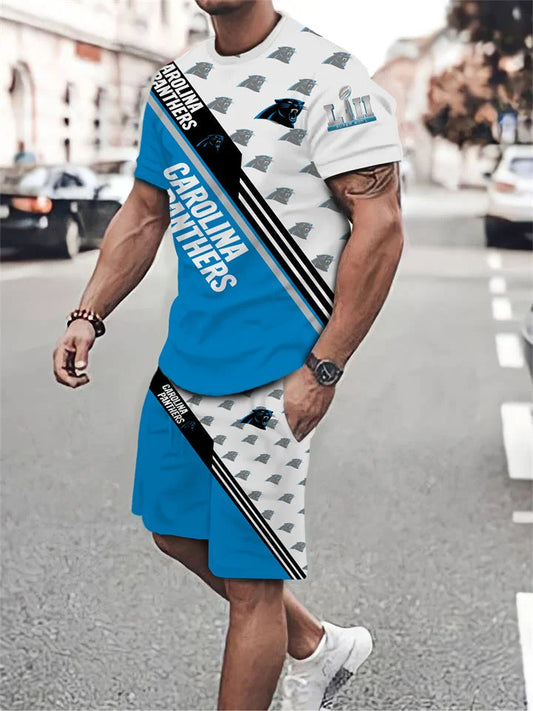 Carolina Panthers T-shirt and Shorts AZTS486