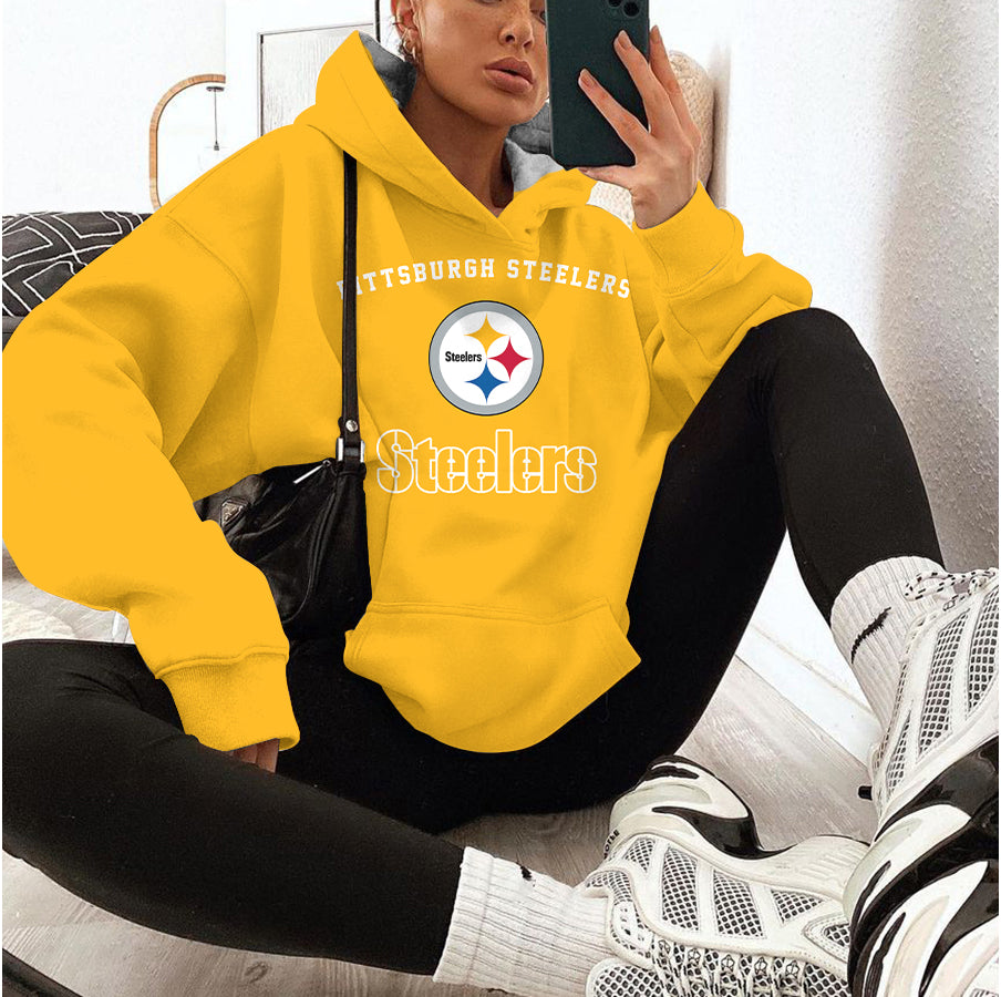 Pittsburgh Steelers Printed Hooded Pocket Pullover Hoodie AZBTPH000069