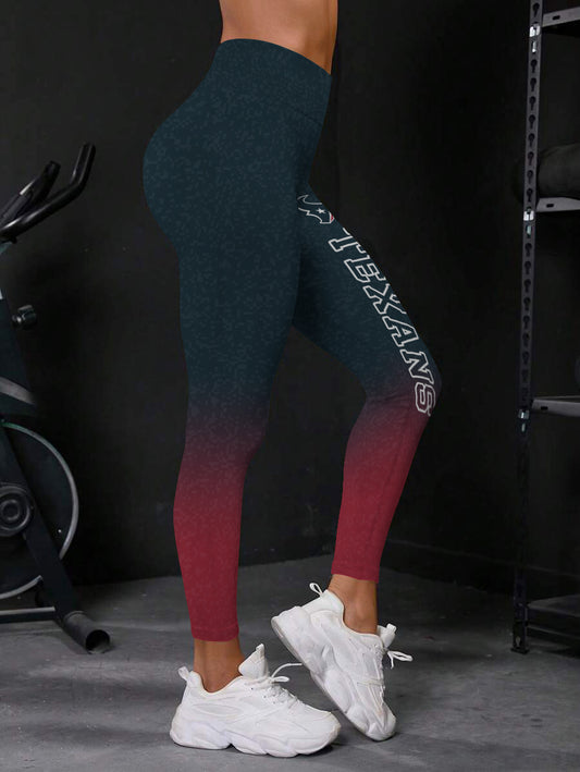 Houston Texans High Waist Push Up Printed Leggings (4)