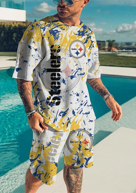 Pittsburgh Steelers T-shirt and Shorts AZTS114
