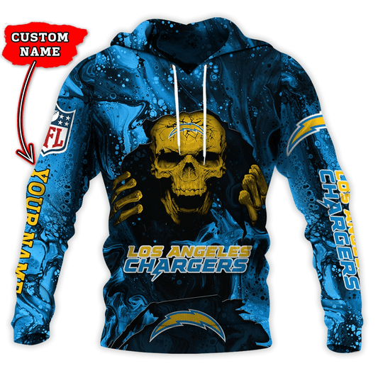 Los Angeles Chargers Personalized Hoodie and Joggers AZCHD992