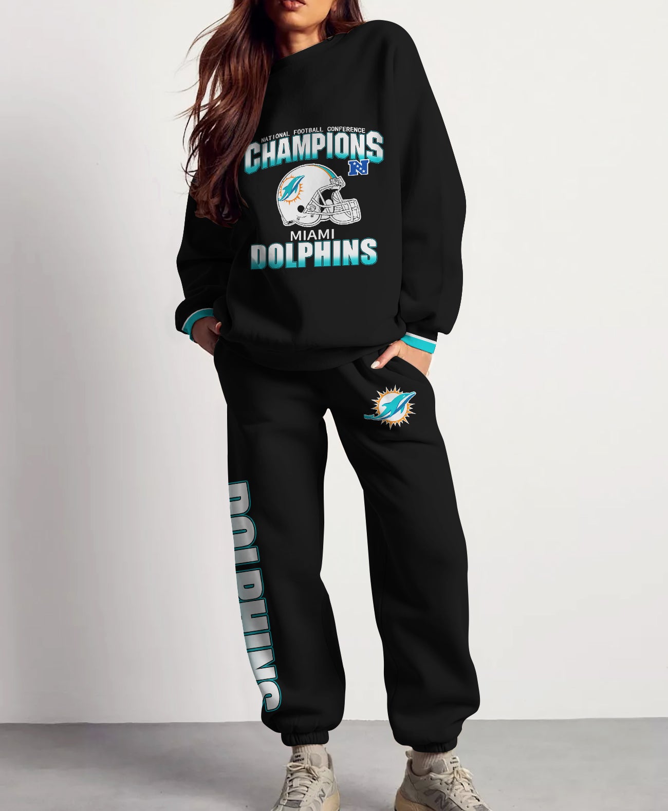 Miami Dolphins Combo 3D Sweatsuit and Sweatpants Unisex CBSP232