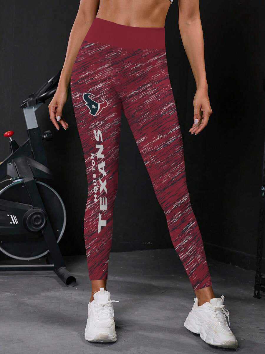 Houston Texans High Waist Push Up Printed Leggings (1)