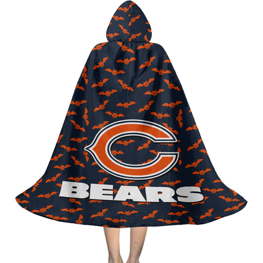 Chicago Bears Halloween Bats Limited Edition All-Over Print Halloween Cloak