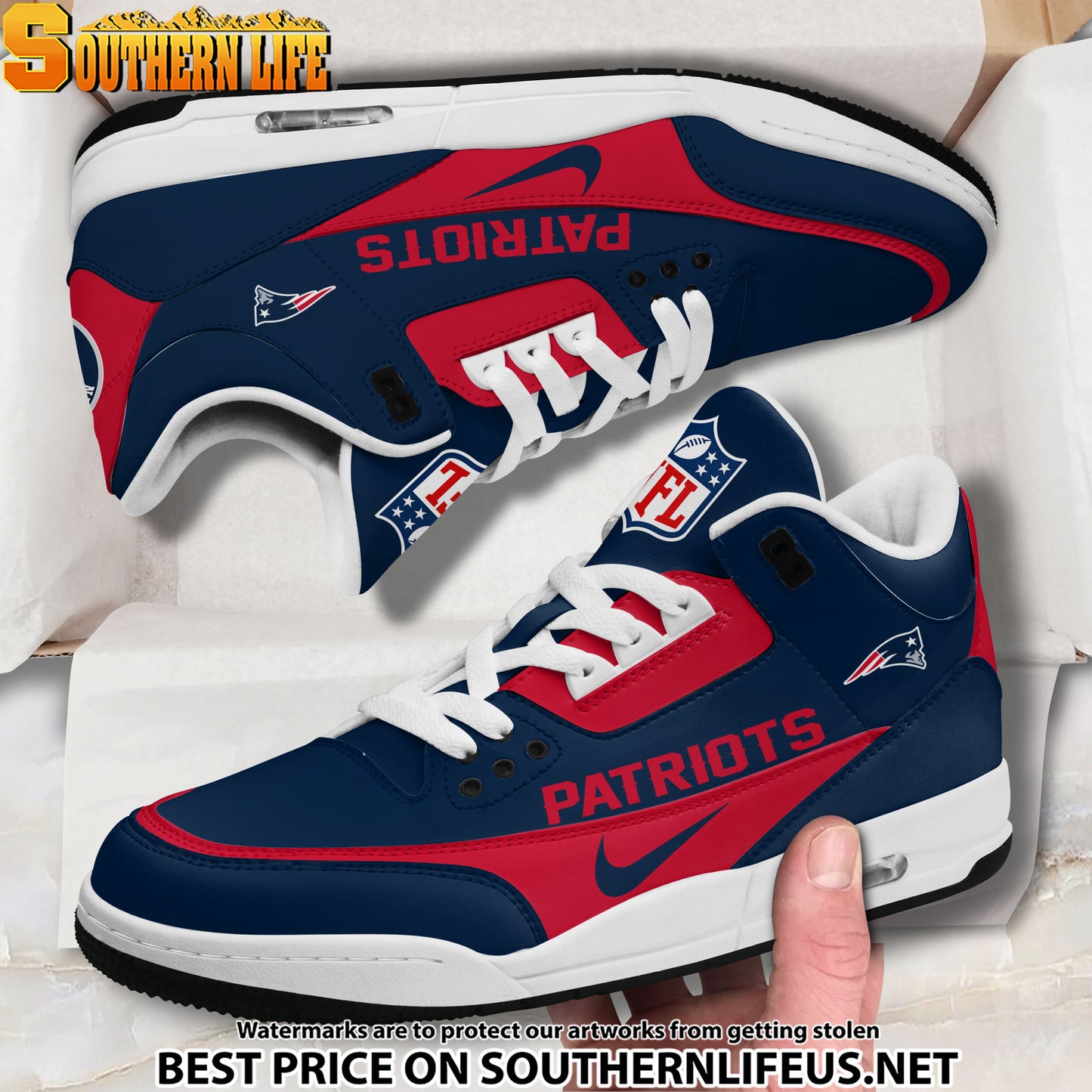 New England Patriots JD3 New Sport Football Sneakers AZBTAJ3000283