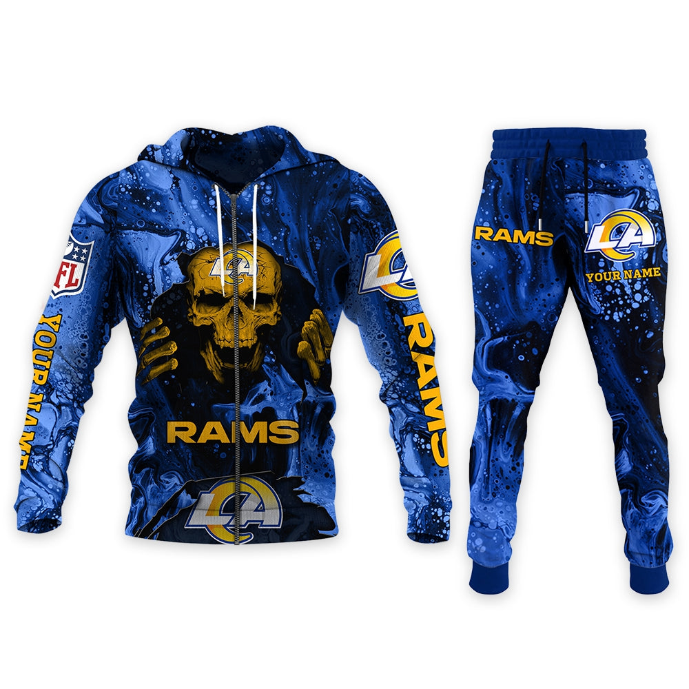 Los Angeles Rams Personalized Hoodie and Joggers AZCHD993