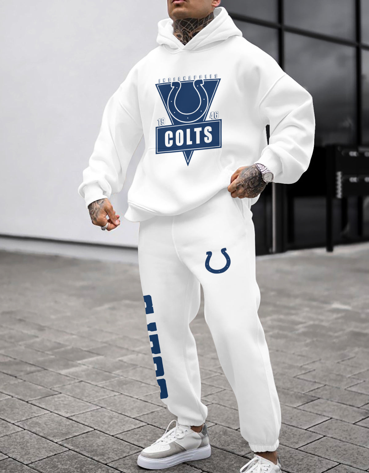 Indianapolis Colts Combo Pullover Hoodie And Sweatpants AZBTPHSP000251