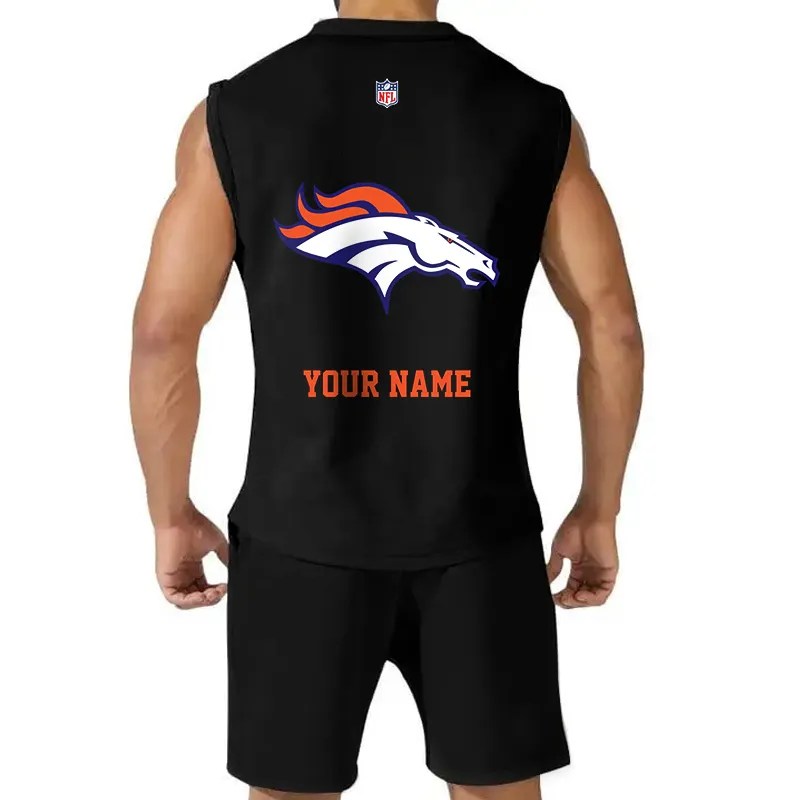 Denver Broncos Combo Men Jersey Tank Top and Shorts AZICOTATTMS00006