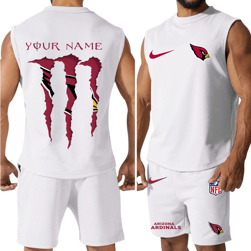 Arizona Cardinals Colorful Combo Men Jersey Tank Top and Shorts AZBTCMJTTS000006