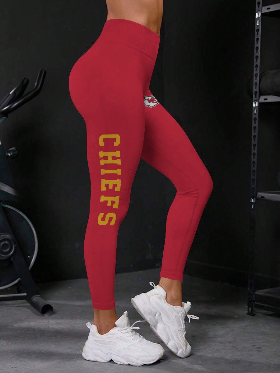 Kansas City Chiefs High Waist Push Up Printed Leggings (3)