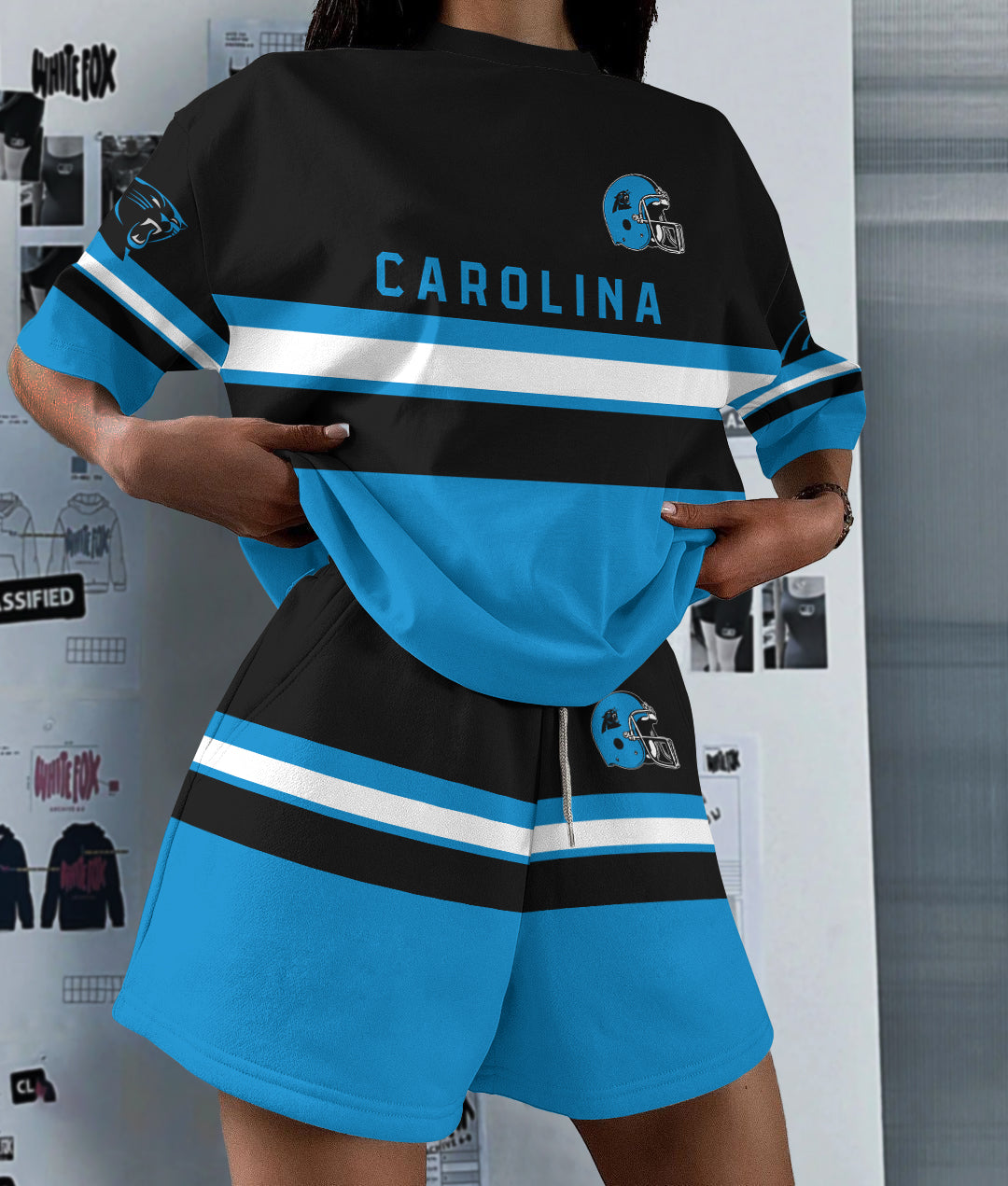 Carolina Panthers Limited Edition Top And Shorts Two-Piece Suits (3)