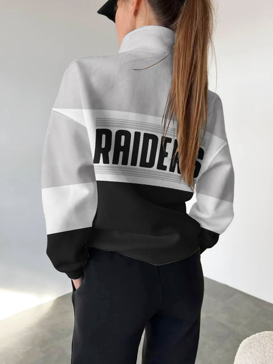 Las Vegas Raiders Casual Colorful Stand Collar Sweatshirt AZBTSCSW000423