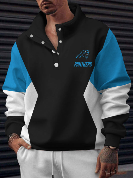 Carolina Panthers Casual Colorful Stand Collar Sweatshirt AZBTSCSW000567
