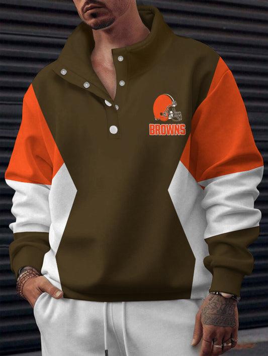 Cleveland Browns Casual Colorful Stand Collar Sweatshirt AZBTSCSW000532