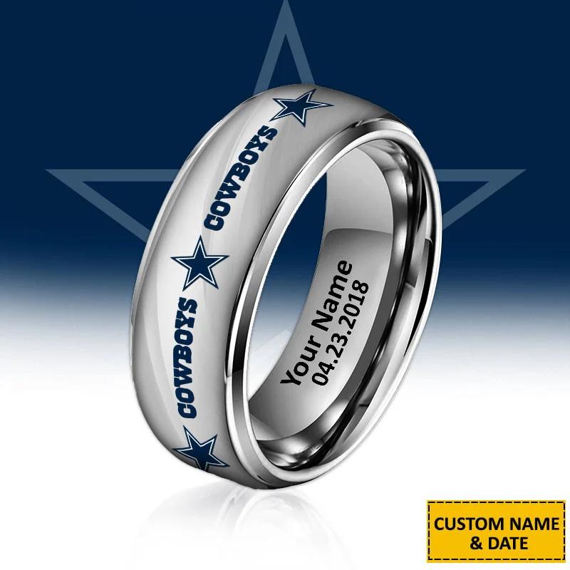 Dallas Cowboys Special Stainless Ring Custom Name AZBTSR000042