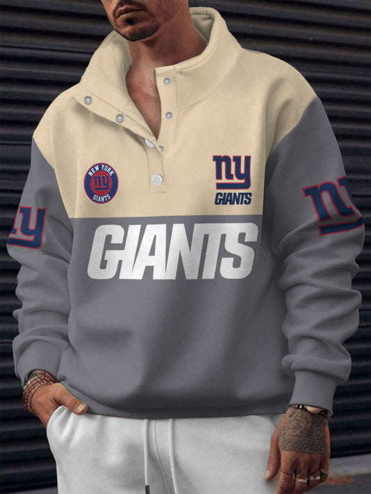 New York Giants Casual Colorful Stand Collar Sweatshirt AZBTSCSW000649
