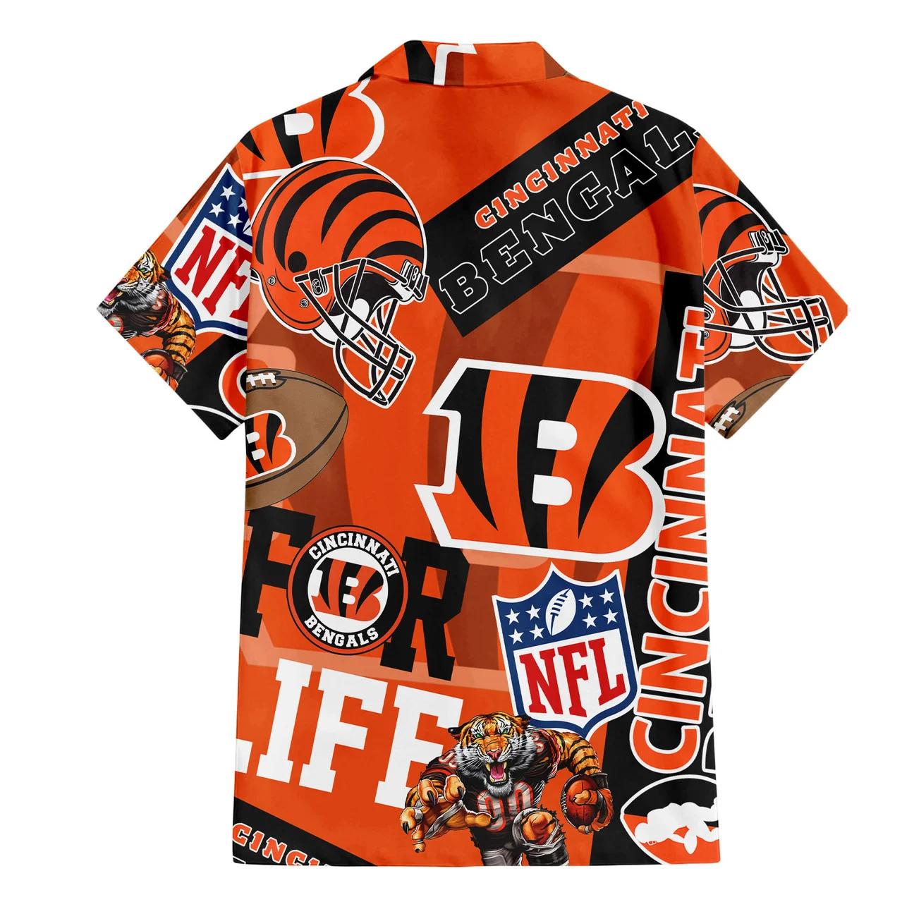 Cincinnati Bengals Custom Limited Edition For Life Hawaiian Shirt and Shorts AZHAHWSS000258