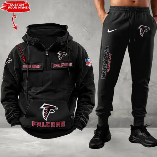Atlanta Falcons Combo Multi-Pockets Hoodie And Pants EM05