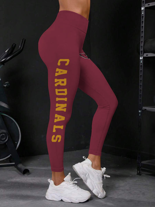 Arizona Cardinals High Waist Push Up Printed Leggings (1)