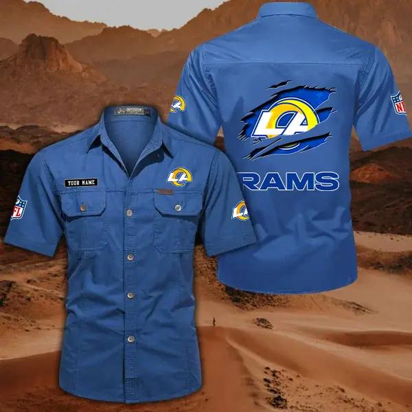 Los Angeles Rams Men’s Short Sleeve Cargo Shirts New 2025 AZBT2DCGS000019