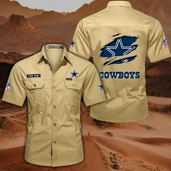 Dallas Cowboys Men’s Short Sleeve Cargo Shirts New 2025 AZBT2DCGS000009