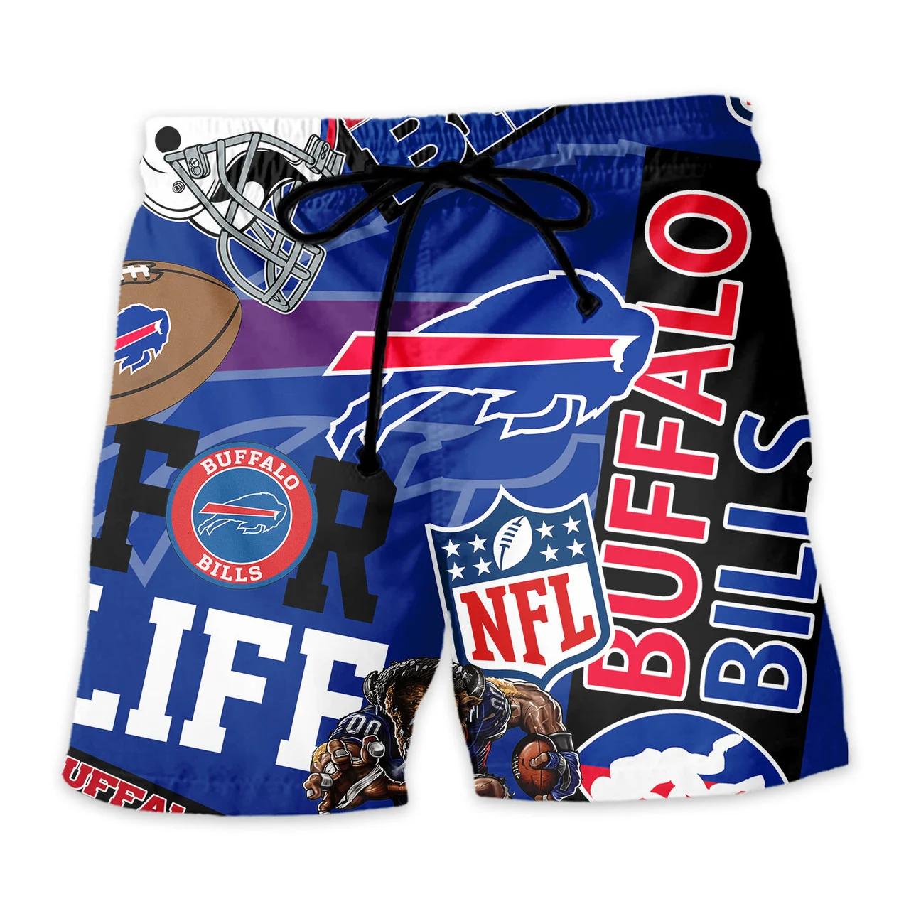 Buffalo Bills Custom Limited Edition For Life Hawaiian Shirt and Shorts AZHAHWSS000255