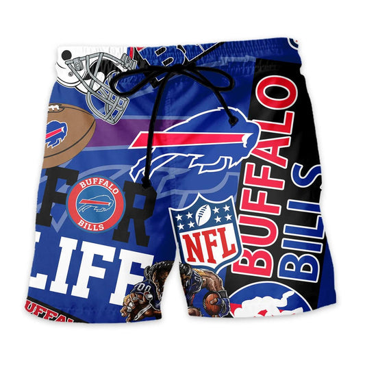 Buffalo Bills Custom Limited Edition For Life Hawaiian Shirt and Shorts AZHAHWSS000255
