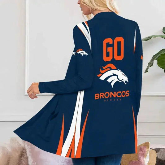 Denver Broncos Women Patch Pocket Cardigan BT057