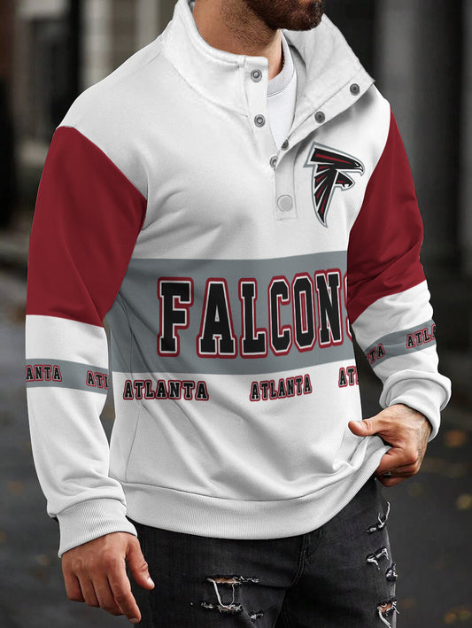 Atlanta Falcons Casual Colorful Stand Collar Sweatshirt AZBTSCSW000300