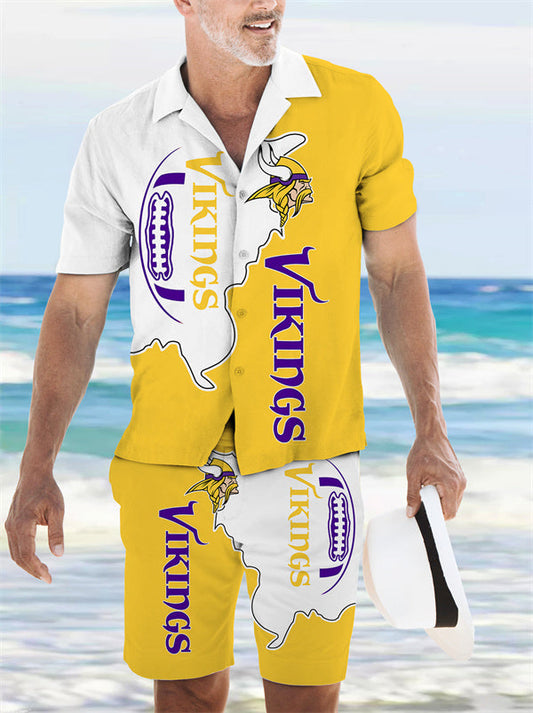 Minnesota Vikings Combo Hawaiian Shirt and Shorts AZBTHWSS000025