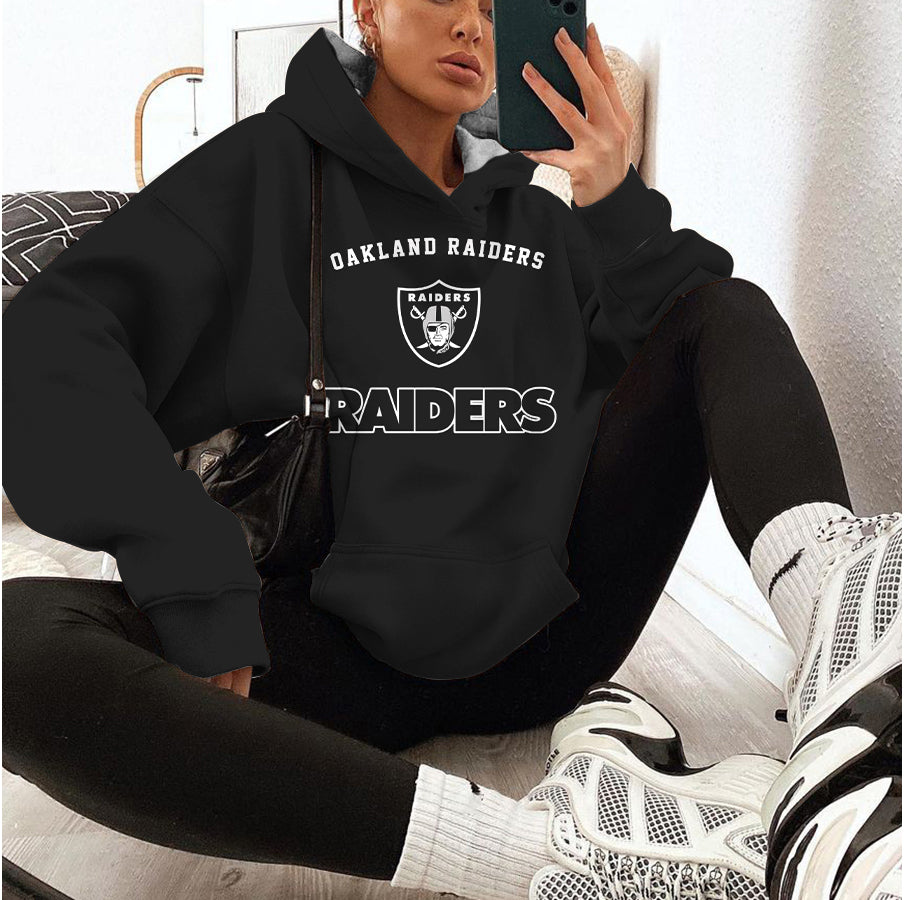 Las Vegas Raiders Printed Hooded Pocket Pullover Hoodie AZBTPH000070