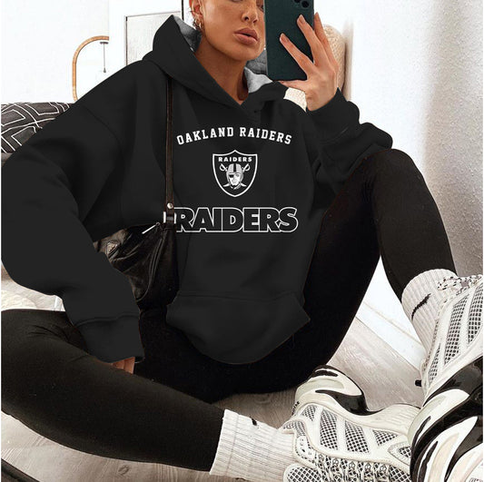 Las Vegas Raiders Printed Hooded Pocket Pullover Hoodie AZBTPH000070