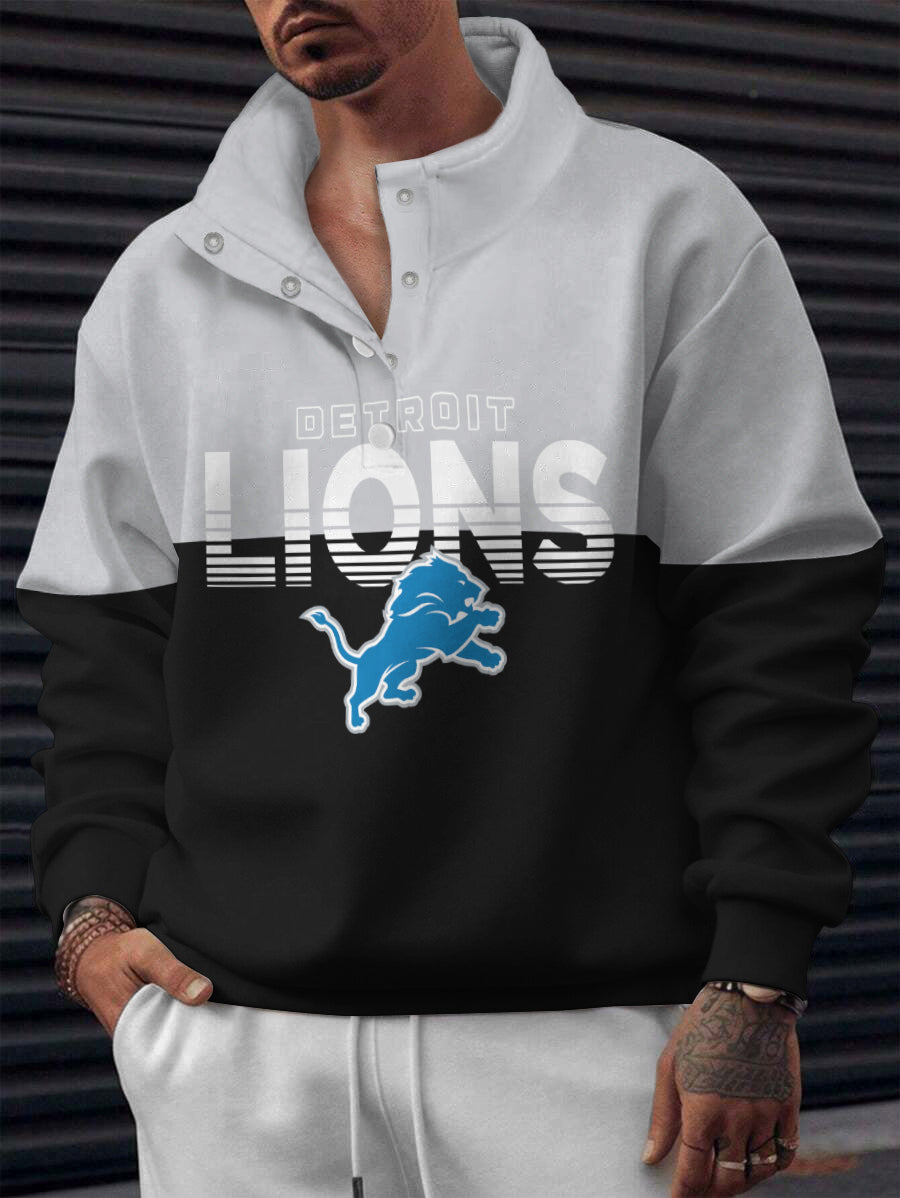 Detroit Lions Casual Colorful Stand Collar Sweatshirt AZBTSCSW000510