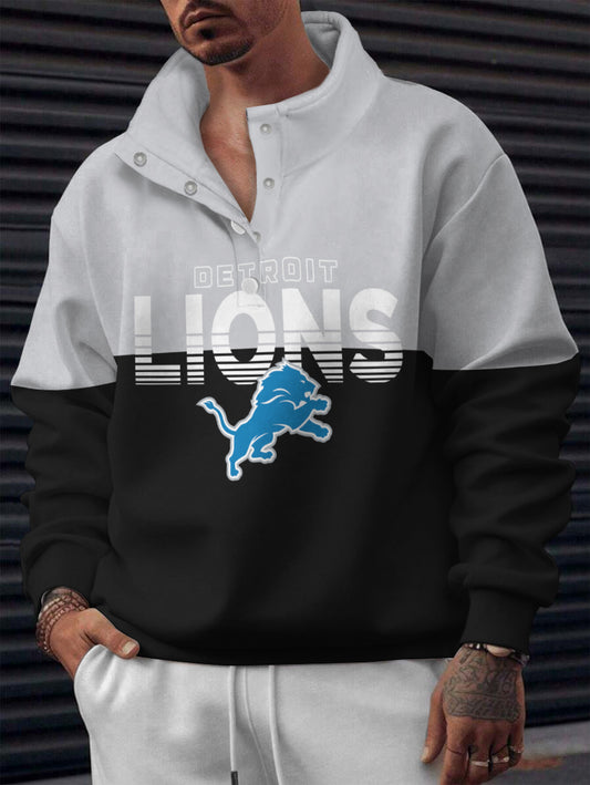 Detroit Lions Casual Colorful Stand Collar Sweatshirt AZBTSCSW000510