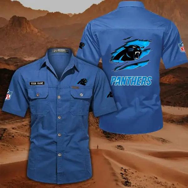 Carolina Panthers Men’s Short Sleeve Cargo Shirts New 2025 AZBT2DCGS000005