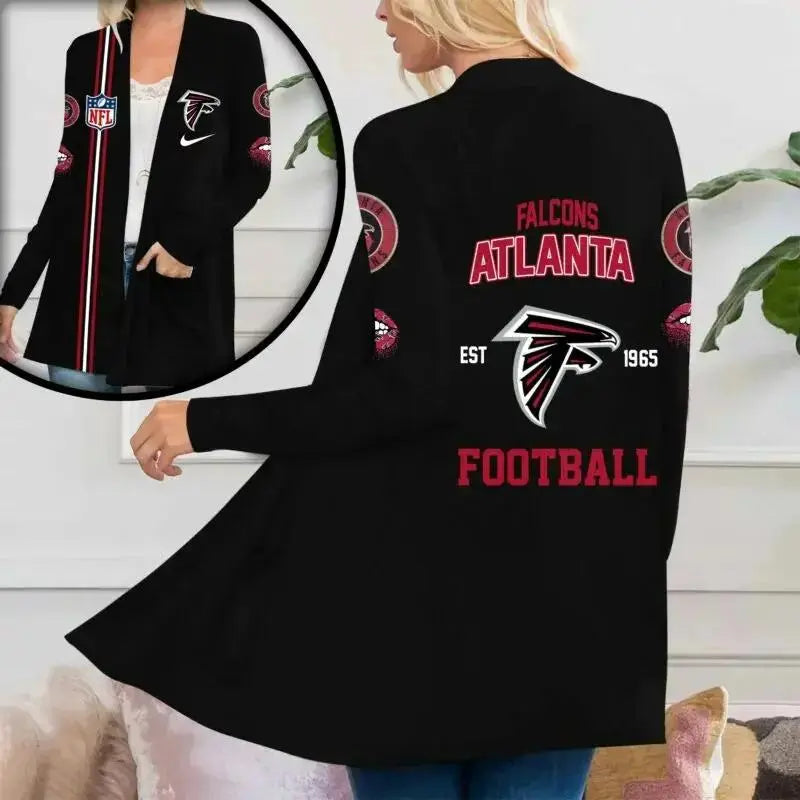 Atlanta Falcons Women Patch Pocket Cardigan BT006