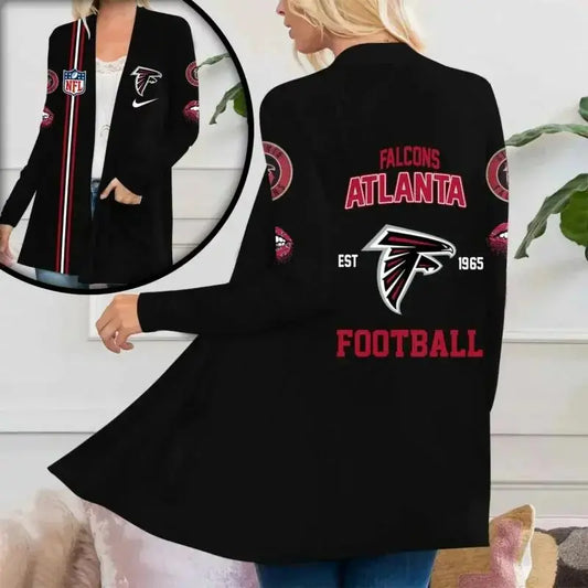 Atlanta Falcons Women Patch Pocket Cardigan BT006