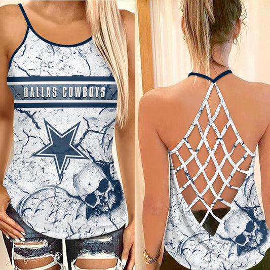 Dallas Cowboys Criss Cross Tank Top BGCCTANK175