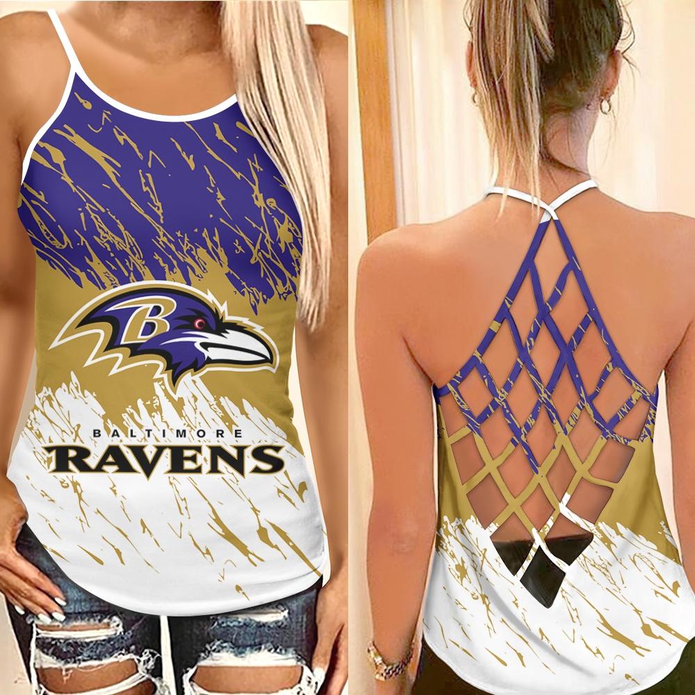 Baltimore Ravens Criss Cross Tank Top BGCCTANK163