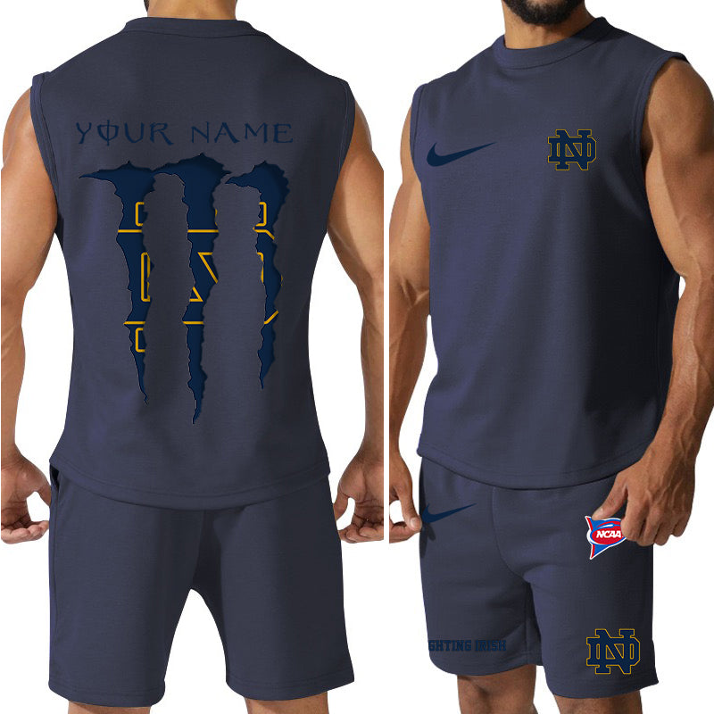 Notre Dame Fighting Irish Colorful Combo Men Jersey Tank Top and Shorts AZBTCMJTTS000039