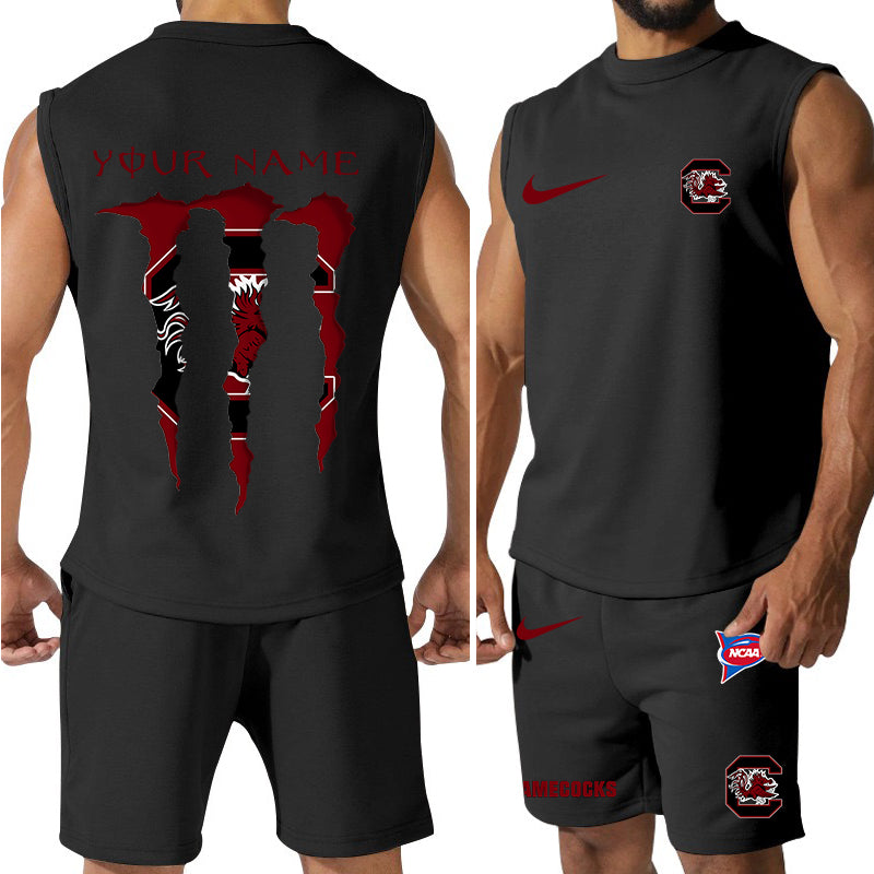 South Carolina Gamecocks Colorful Combo Men Jersey Tank Top and Shorts AZBTCMJTTS000050