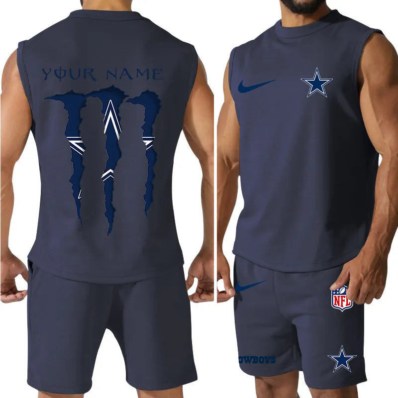 Dallas Cowboys Colorful Combo Men Jersey Tank Top and Shorts AZBTCMJTTS000014