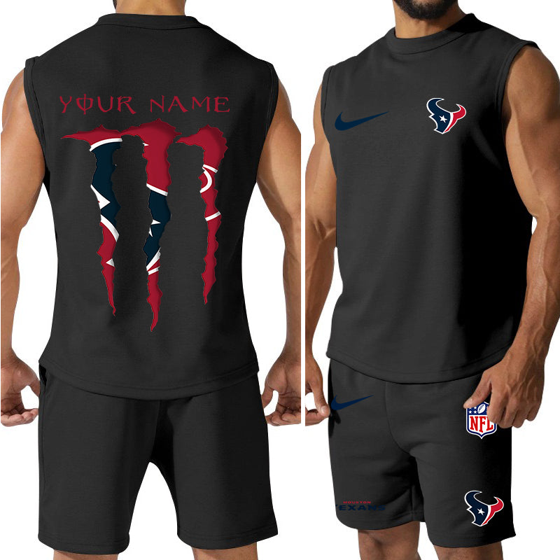 Houston Texans Colorful Combo Men Jersey Tank Top and Shorts AZBTCMJTTS000018