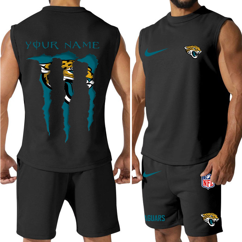 Jacksonville Jaguars Colorful Combo Men Jersey Tank Top and Shorts AZBTCMJTTS000020