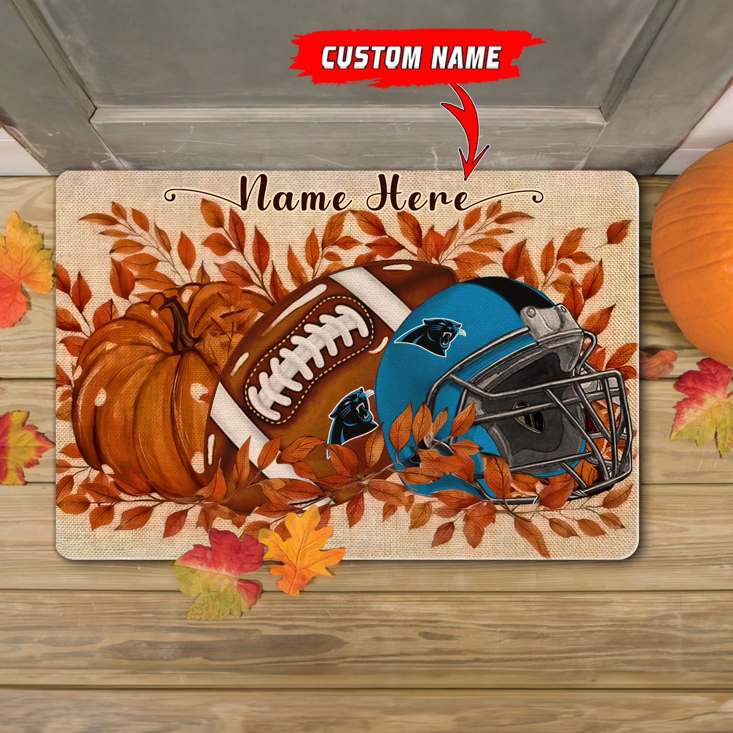 Carolina Panthers  Fall Doormat New Collection AZBTDM000046