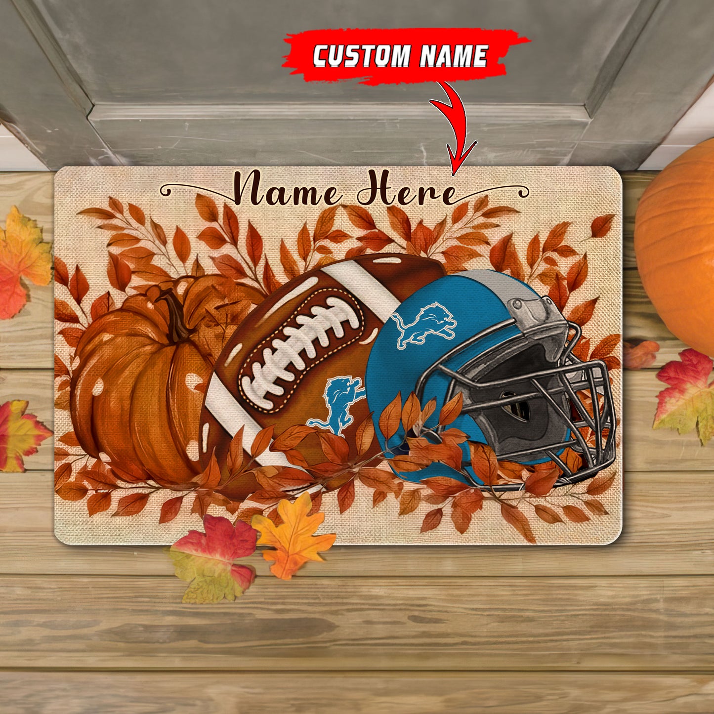 Detroit Lions  Fall Doormat New Collection AZBTDM000053